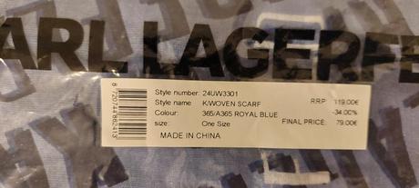 Karl lagerfeld šatka, pc 119 eur, xl