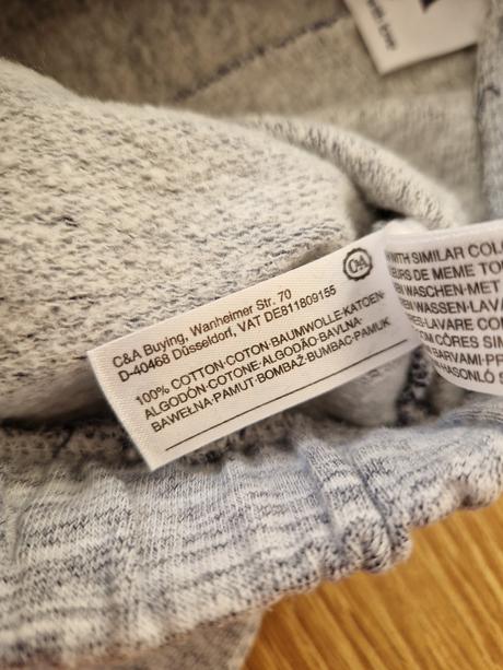 C&a zateplené bavlnené tepláky veľ.68, c&a,68