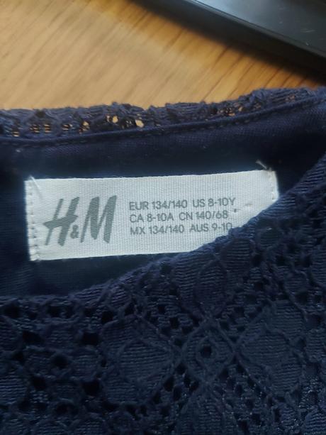 Šaty s krajkou, h&m,134