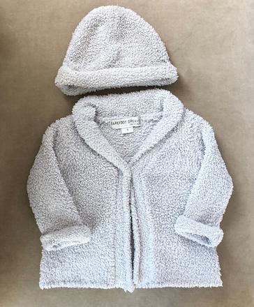 Barefoot dreams set kabátik s čiapočkou, 62