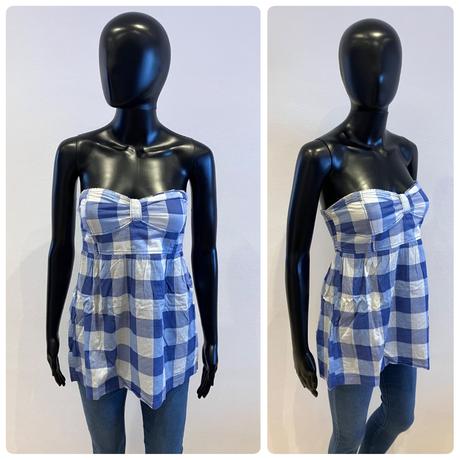 Dámska modro-biela kockovaná košeľa (s), terranova,s