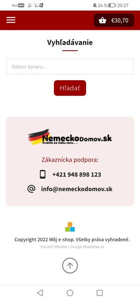 Stránka nemeckodomov.sk