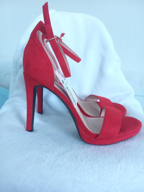 Červené sandále sandálky, 40