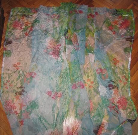 Záclona 2 ks s rybičkami, 