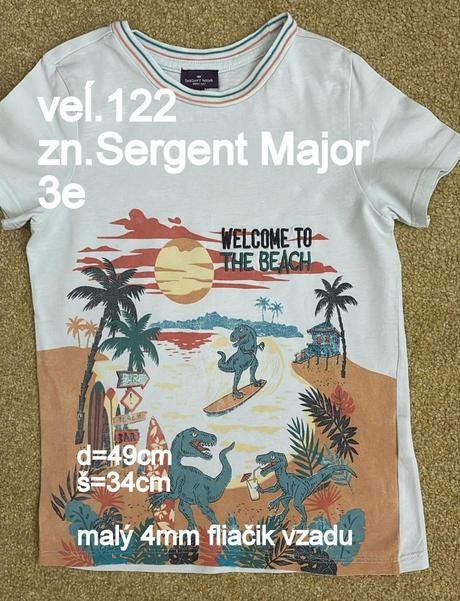 Chlapčenské tričko veĺ.122, zn.sergent major, sergent major,122