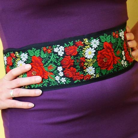 Dámsky folklórny, krojový opasok, široký 10cm,,