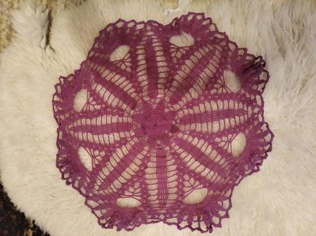 Háčkované fialové dečky 45-57cm, 