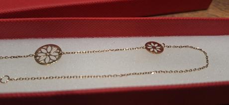 Zlata retiazka náramok na nohu au zlatnictvo, 