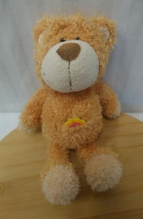 Plyšový hnedý medveď vrecko na kvetinku, nici 23cm, 