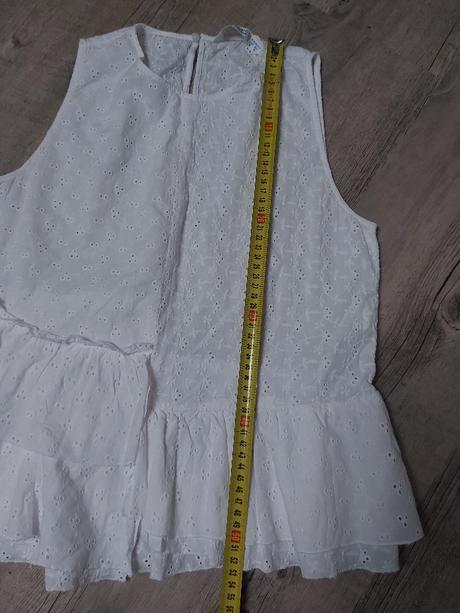 Biely madeirový top, zara,m