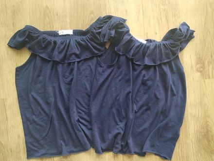 2x dievčenské tielko veľ. 122/128, h&m,122