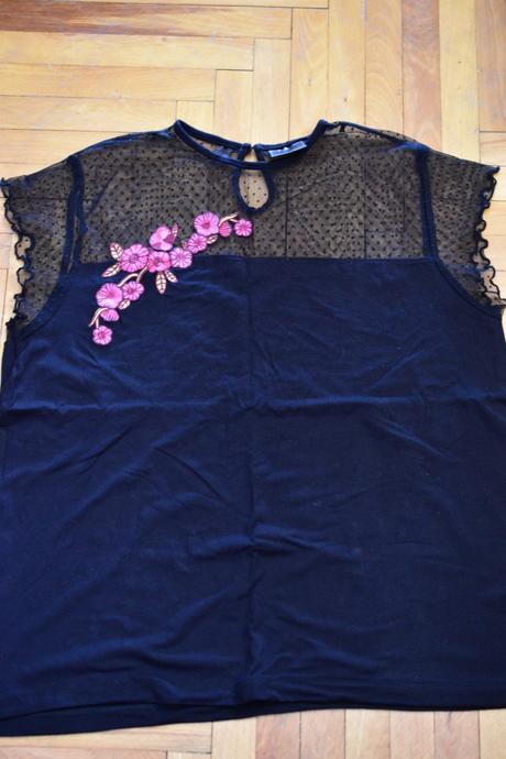 Dámske elegantné tričko s krajkou, bonprix,xl