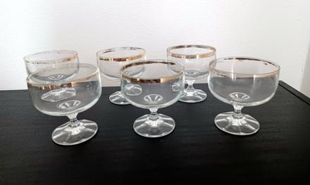 6 pohárov na stopke 2dcl, 