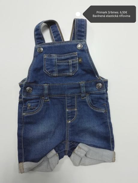 Rifľové kraťasy na traky, primark,68