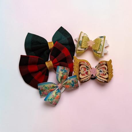 Balíčky mašiel na gumičke/štipce, 