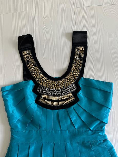 Tyrkysovomodre saty, xs