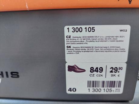 Spoločensné topánky, 40