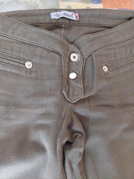 Khaki nohavice, velkost 36, bedrove, zvonove, 36