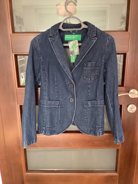 Džínsový/rifľový blejzer, benetton,s