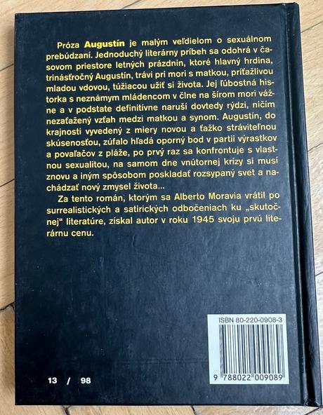 Kniha augustín alberto moravia za 1.5eur,