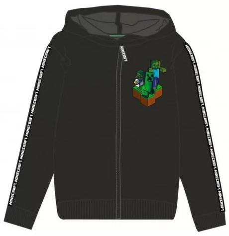 Mikina na zips minecraft čierna - 12r., 152