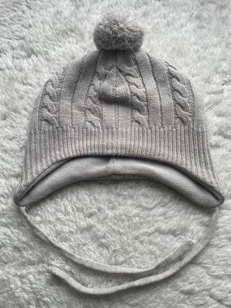 Svetloseda pletena ciapka s brmbolcom h&m, h&m,62