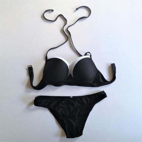 Luxusne cierne push up plavky vel.s/m a m/l, l / m / s