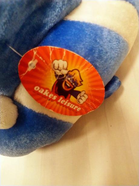 Plyšová modro biela ryba, oakes leisure, 28 cm, 