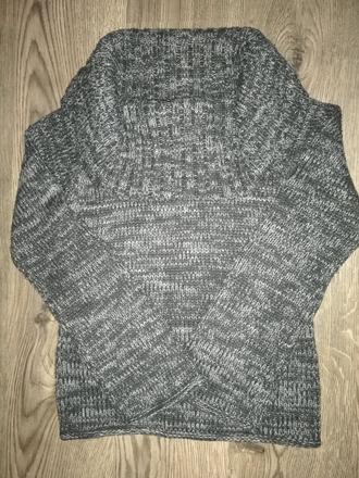 Teplý zimný sveter sivý, m