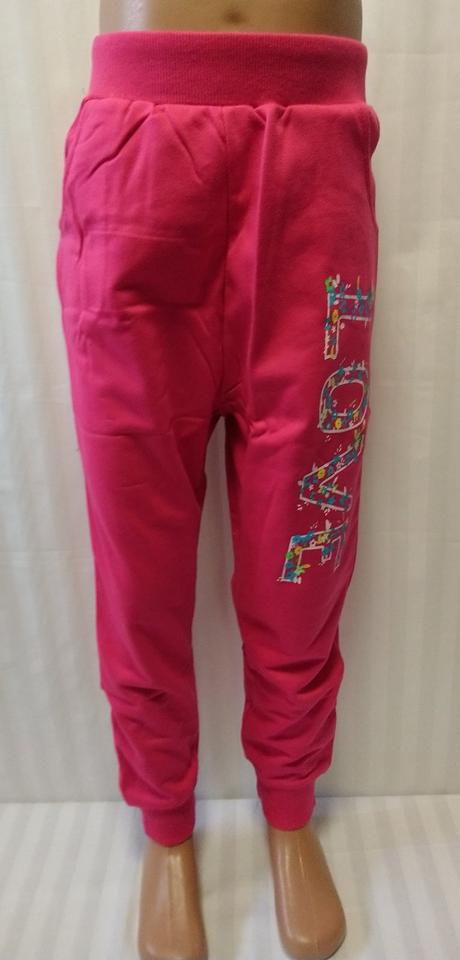 Dievčenské ružové tepláky love, n-feel, 128-134 cm, 128