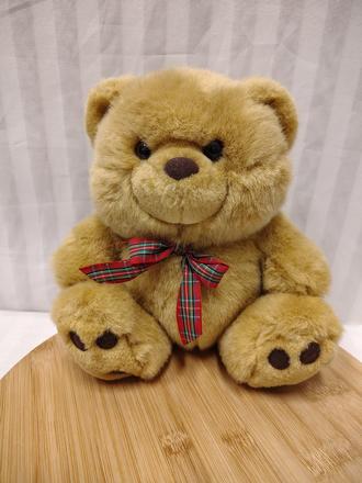 Plyšový hnedý medveď s mašlou, metro, 24 cm, 