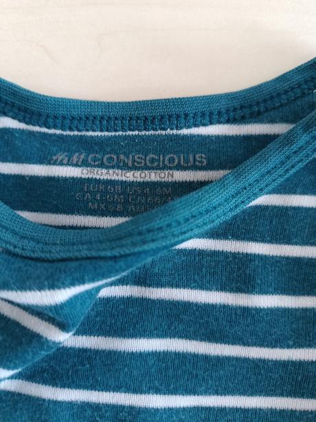 Body s pásikmi, h&m,68