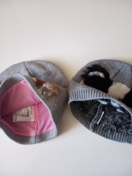 2 x čiapka so zvieratkami 5-8 rokov, h&m,110