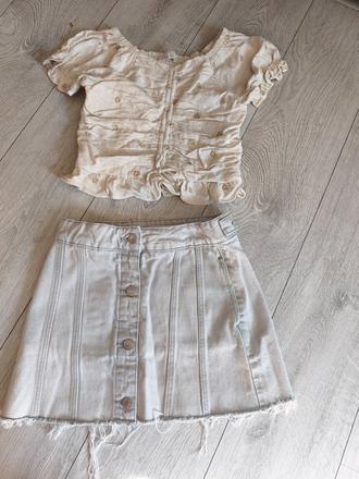 Sukňa plus 2 krát tričko zara, zara,152