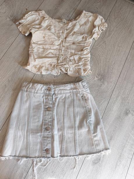 Sukňa plus 2 krát tričko zara, zara,152