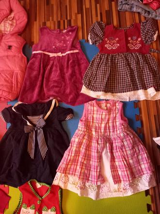 Mix oblečenia 80-92 (rifle, tepl. supr., šaty), 86–98