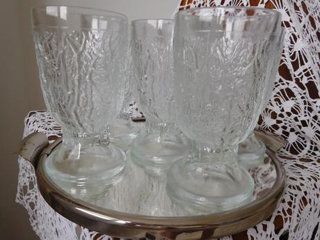 Retro poháre pudingové šľahačkové,6 kusov, 