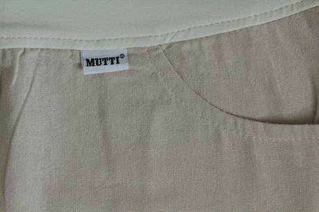 Tehotenská sukňa ľanová zn. mutti, nenosená, s