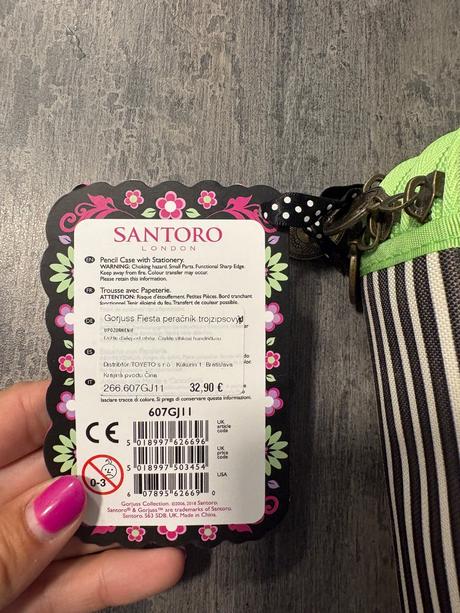 Santoro fiesta nový trojzipsovy plny peračnik, 