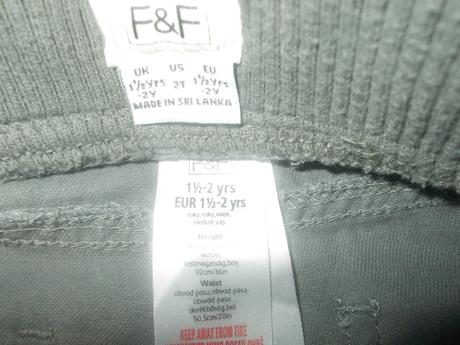 Prechodné nohavice s poštou, f&f,80