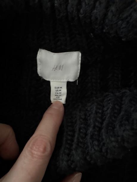 Čierny sveter, h&m,m
