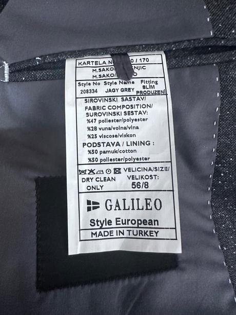 Pánske melírované sako galileo veľkosť 56/8, xxl