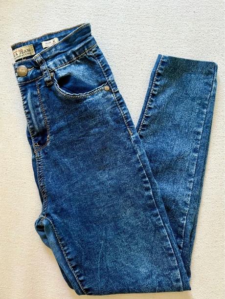 Dámske elastické skinny rifle, s