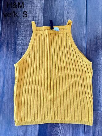 Horčicový top, h&m,s