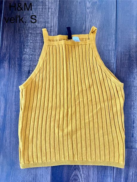 Horčicový top, h&m,s