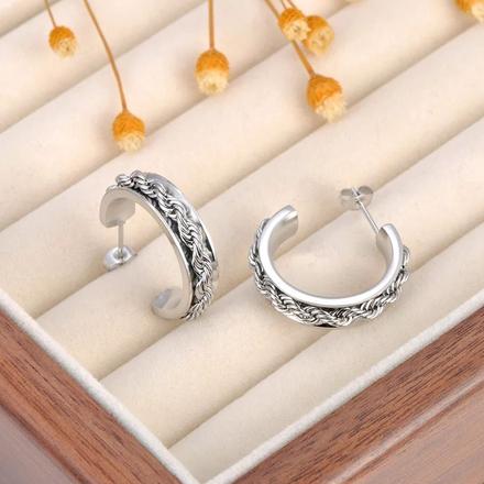 Náušnice vintage polkruhy, 