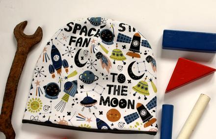 Na mesiac... úpletová dvojvrstvová čiapka, 74 - 146