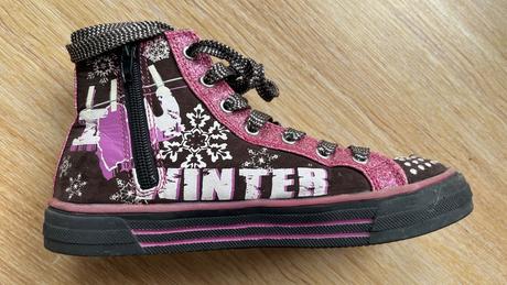 Zateplené tenisky s trblietkami a zipsom, 34