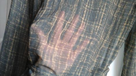 Priesvitna volna bluzka gumickove presivanie, kenvelo,s