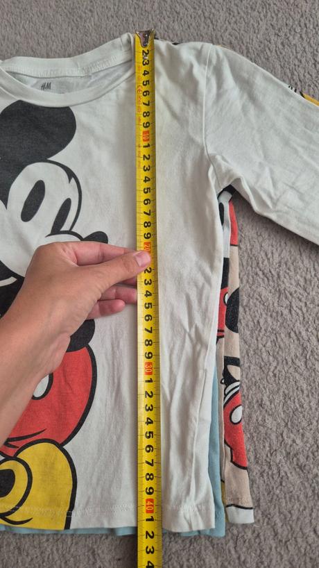 3 ks disney h&m tričká, h&m,110